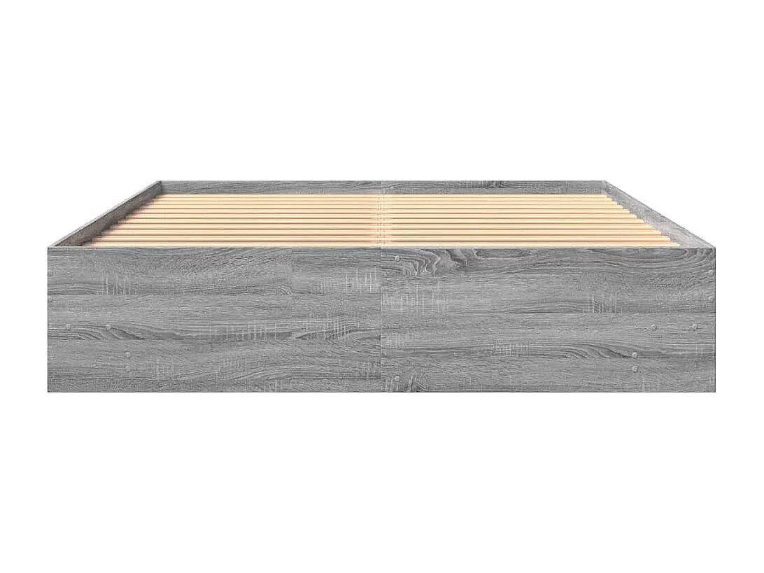 Cadre de lit sans matelas sonoma gris 150x200 cm