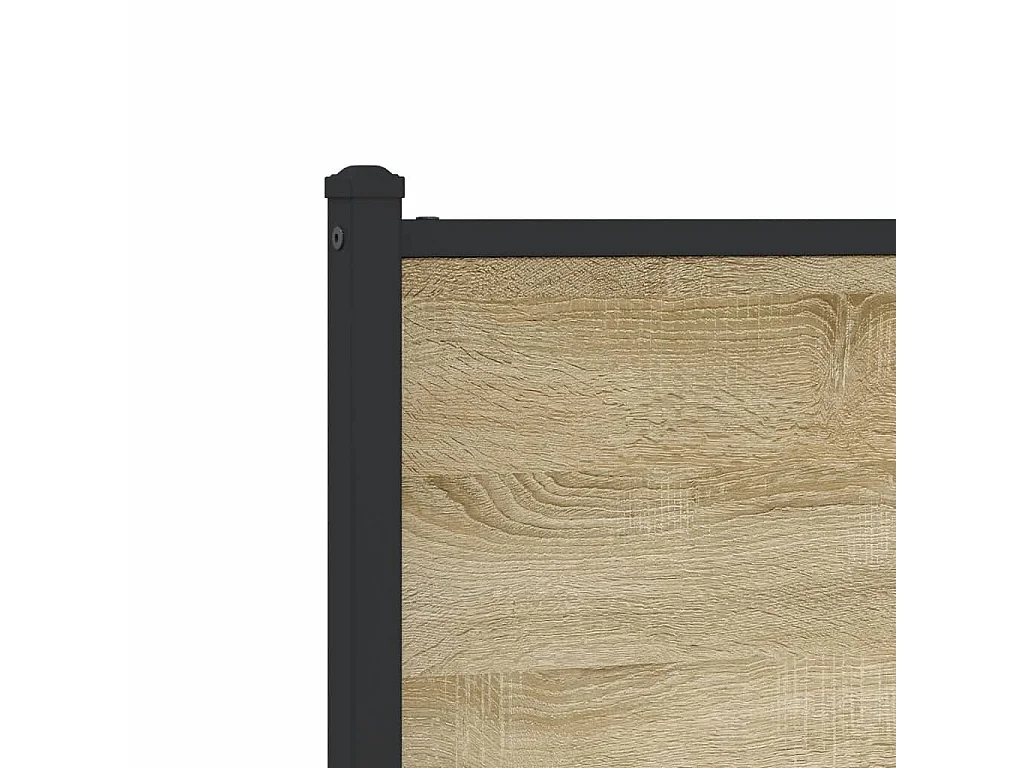 Cadre de lit en métal sans matelas chêne sonoma 180x200 cm