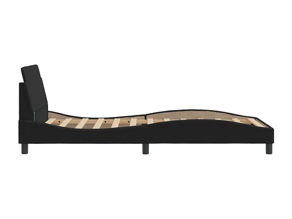 Cadre de lit sans matelas noir 100x200 cm velours