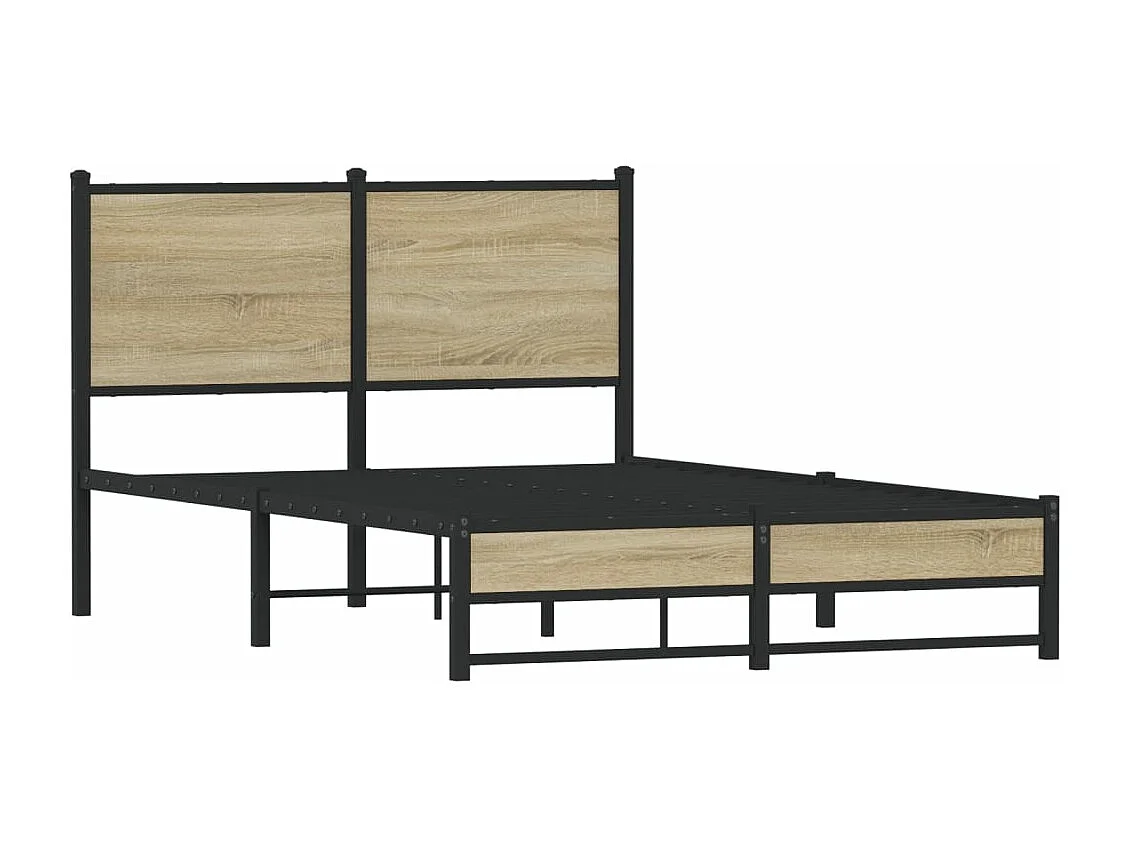 Giroletto senza Materaso in Metallo Rovere Sonoma 120x190 cm