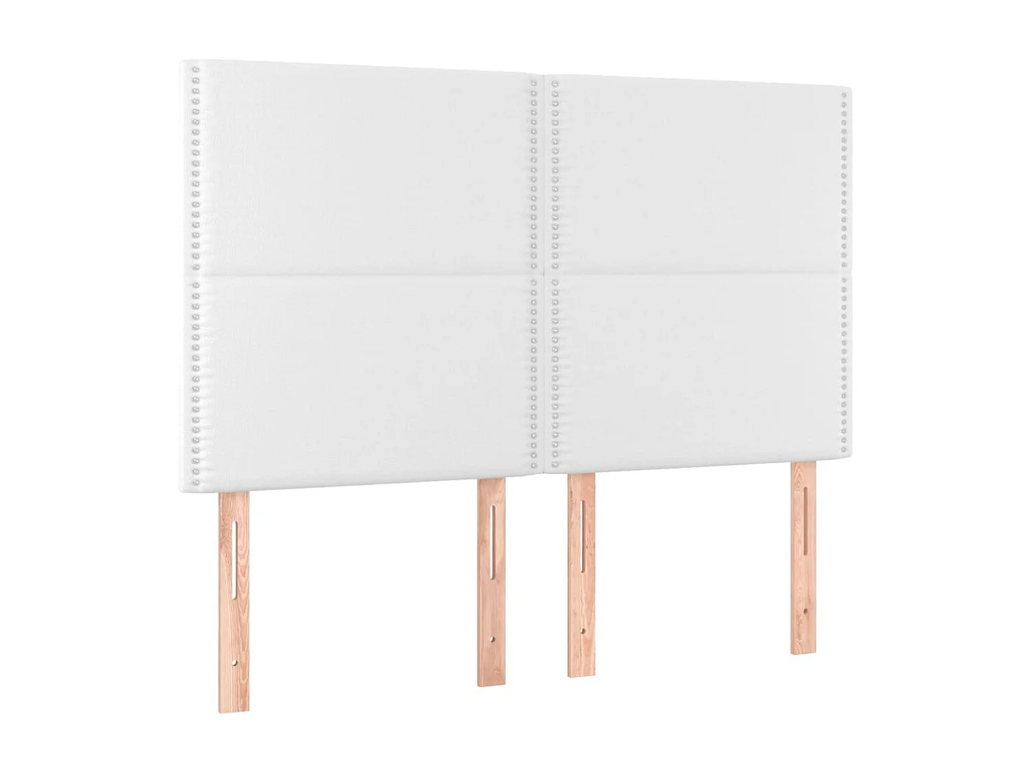 Giroletto con Testiera Bianco 140x190 cm in Similpelle