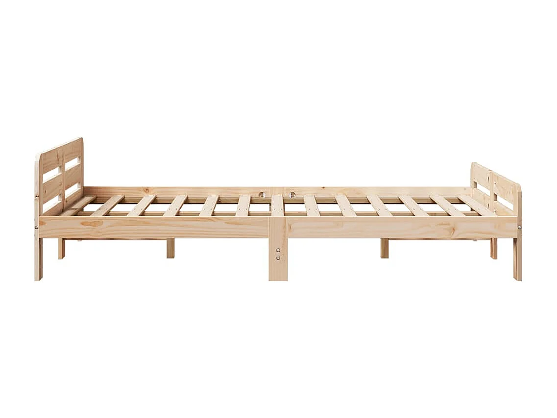 Cadre de lit sans matelas 135x190 cm bois de pin massif