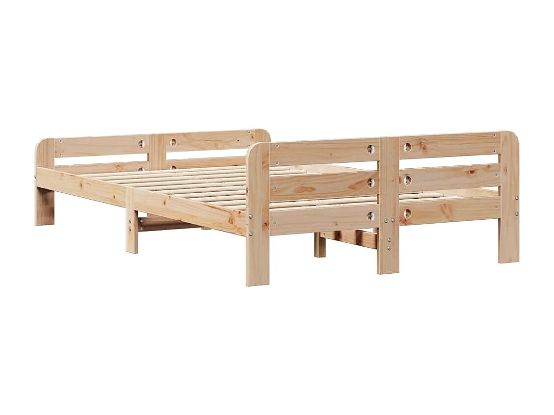 Cadre de lit sans matelas 135x190 cm bois de pin massif