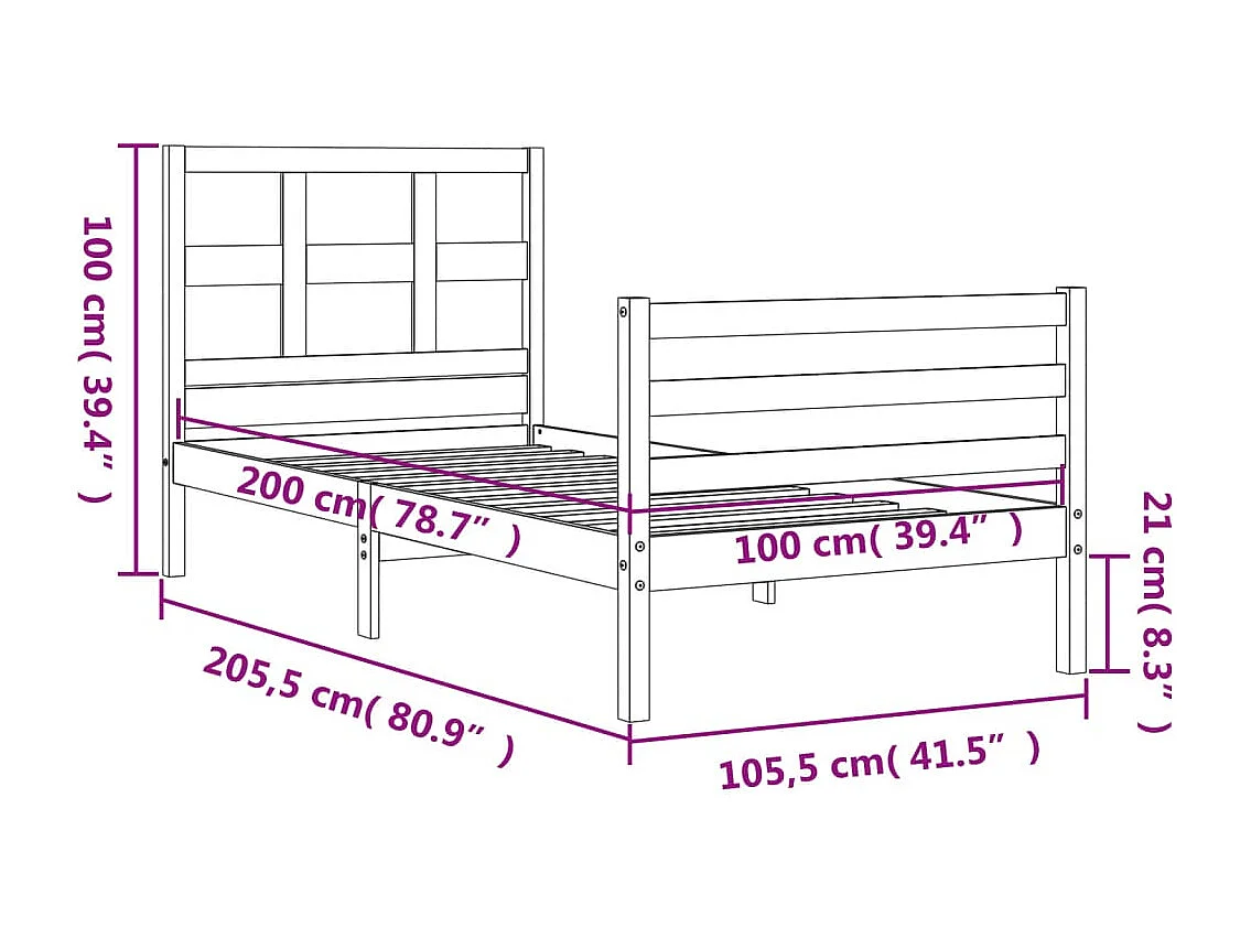 Bedframe zonder matras stof taupe 180x200 cm