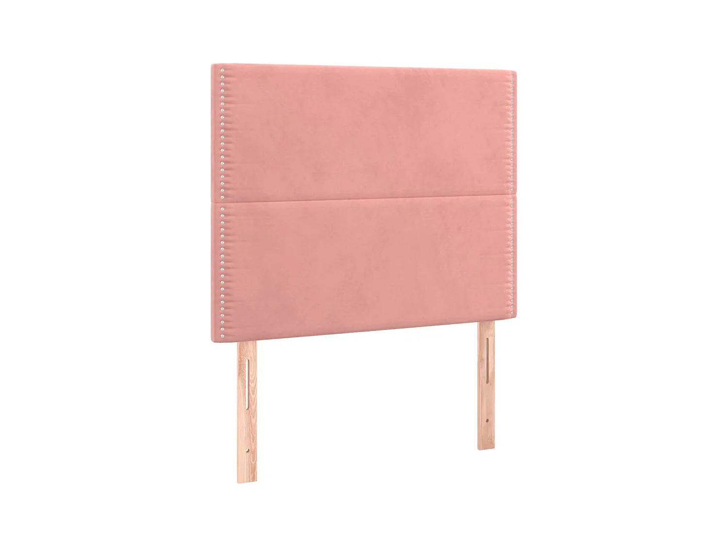 Bedframe met hoofdeinde fluweel roze 100x200 cm