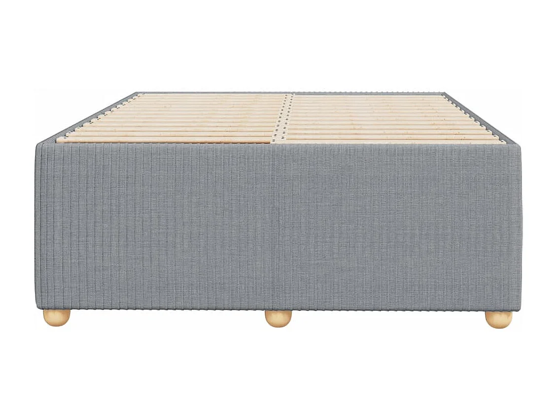 Cadre de lit sans matelas gris clair 120x190 cm tissu