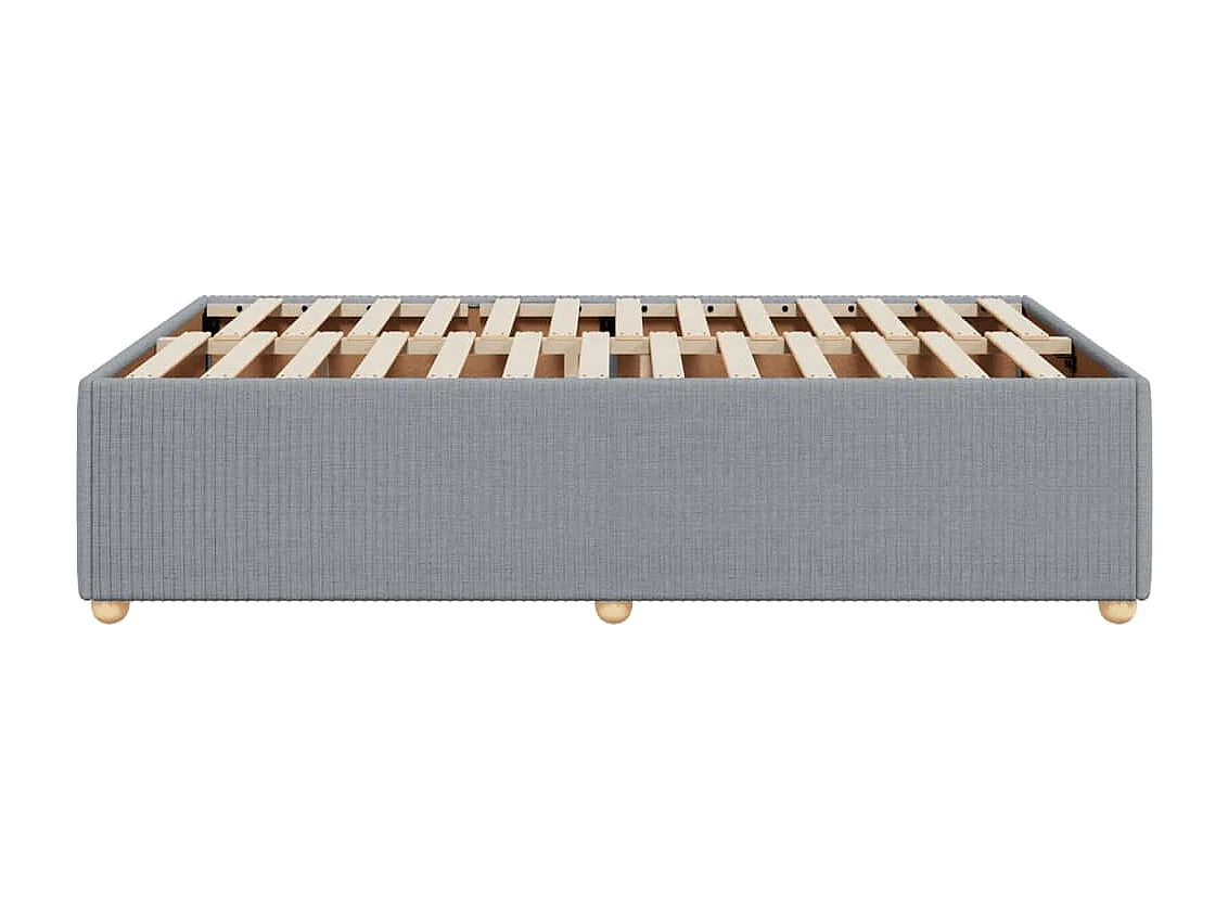 Cadre de lit sans matelas gris clair 120x190 cm tissu