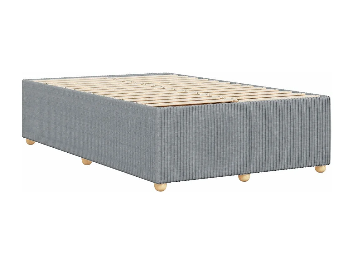 Cadre de lit sans matelas gris clair 120x190 cm tissu