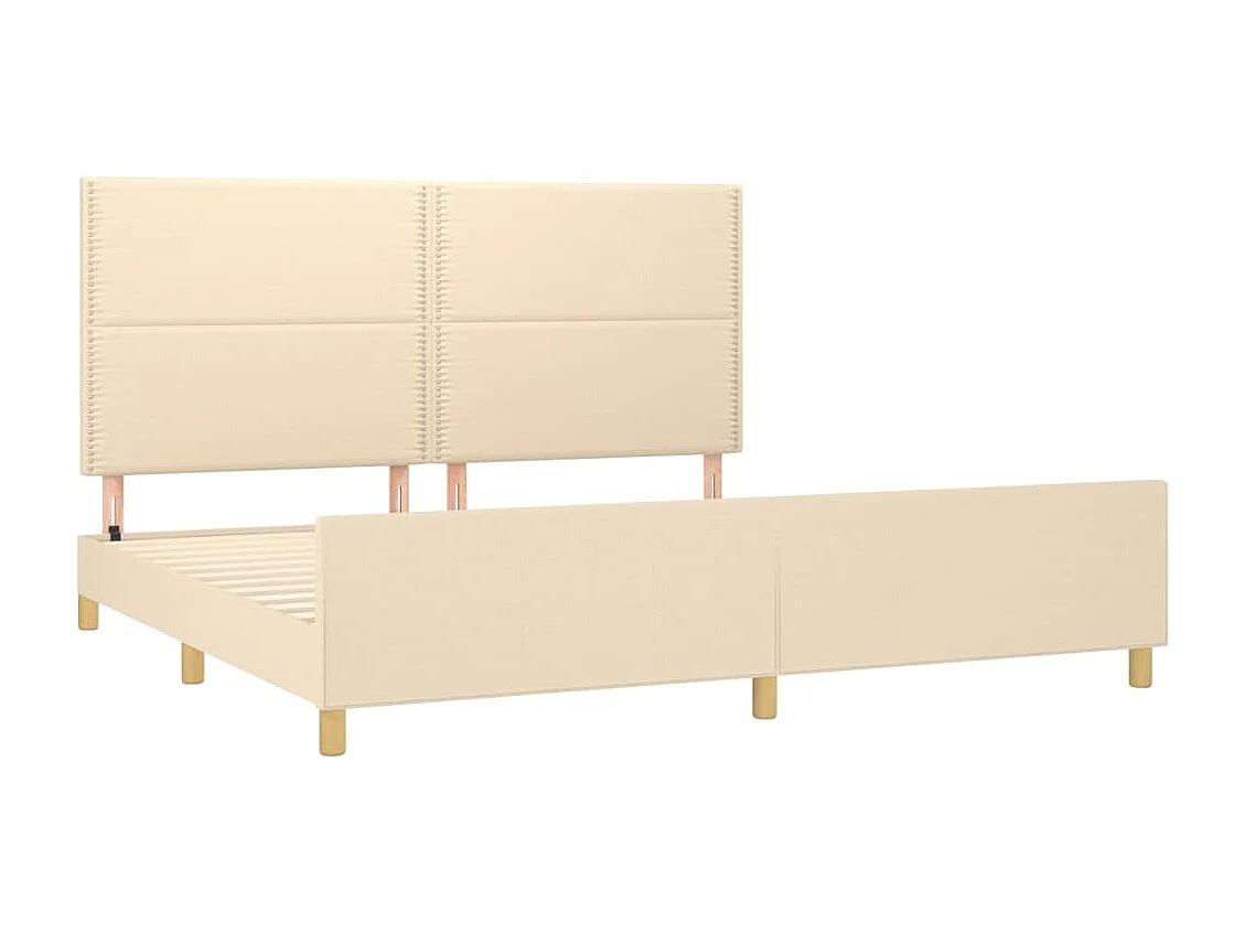 Giroletto senza Materasso Crema 200x200 cm in Tessuto