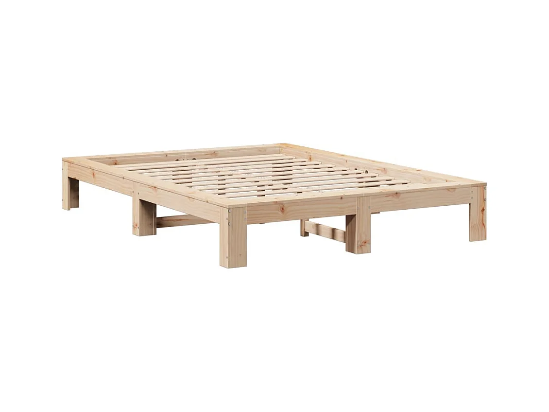Bedframe zonder matras massief grenenhout 150x200 cm