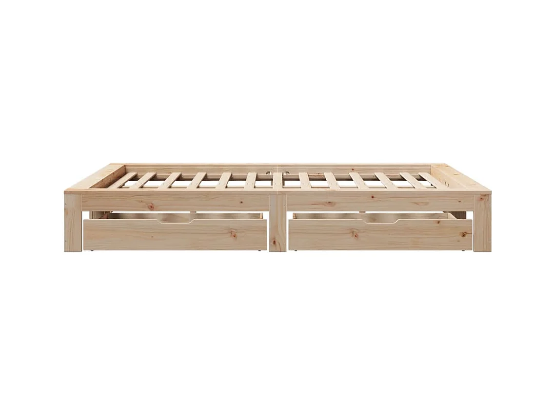 Bedframe zonder matras massief grenenhout 150x200 cm
