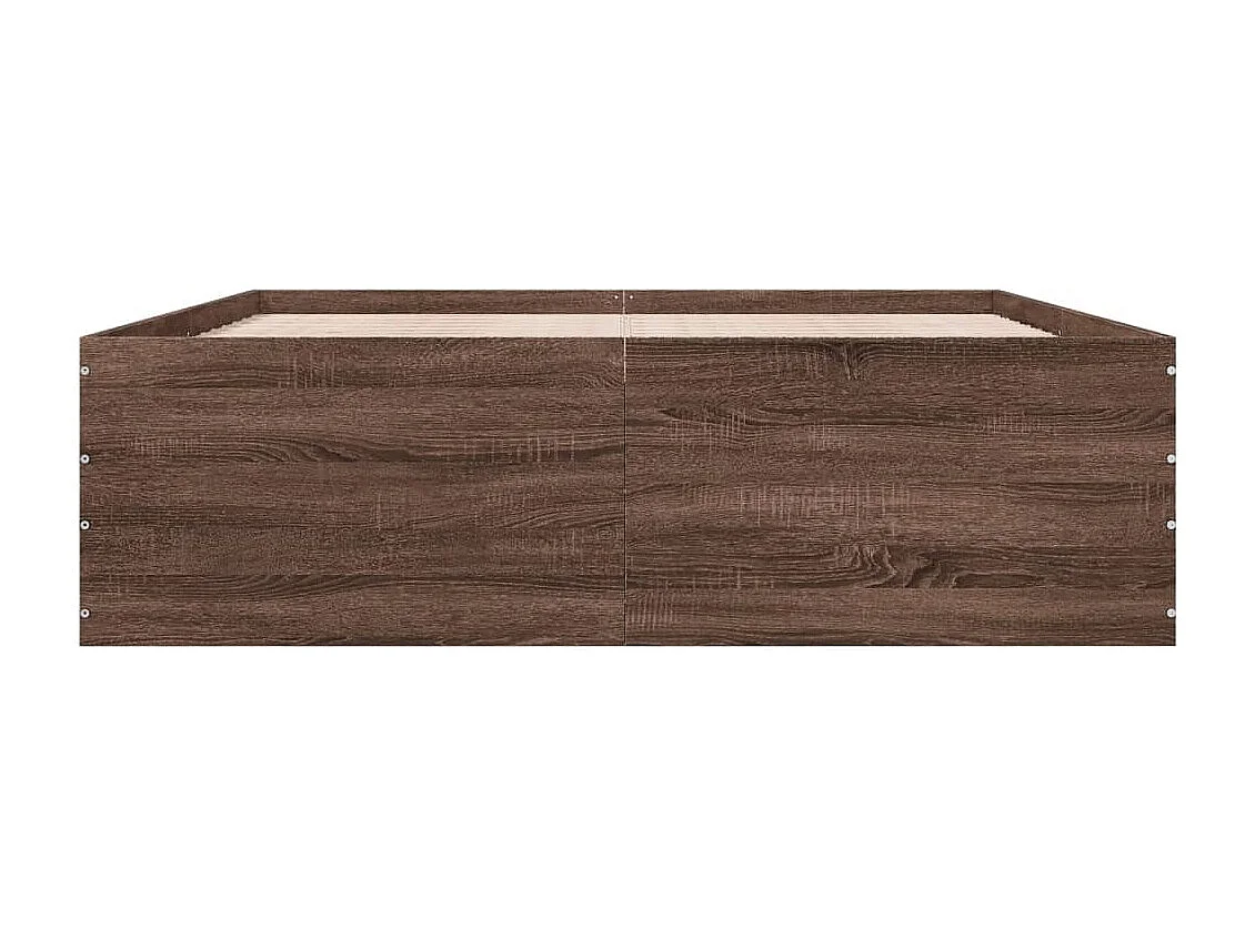 Cadre de lit sans matelas chêne marron 150x200 cm