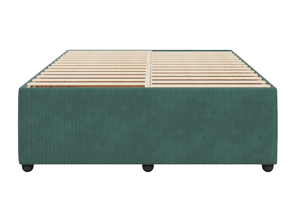 Bedframe zonder matras 140x200 cm fluweel donkergroen