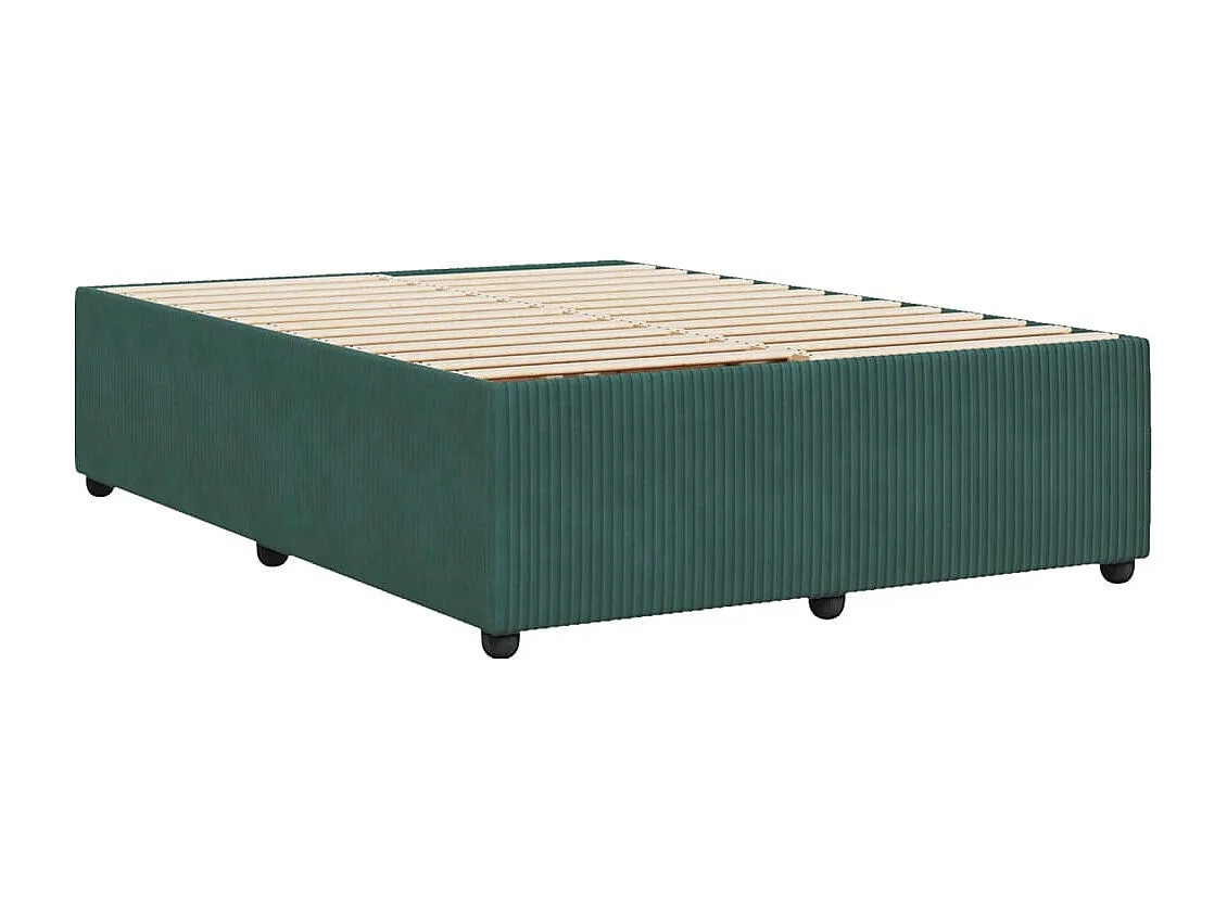 Bedframe zonder matras 140x200 cm fluweel donkergroen