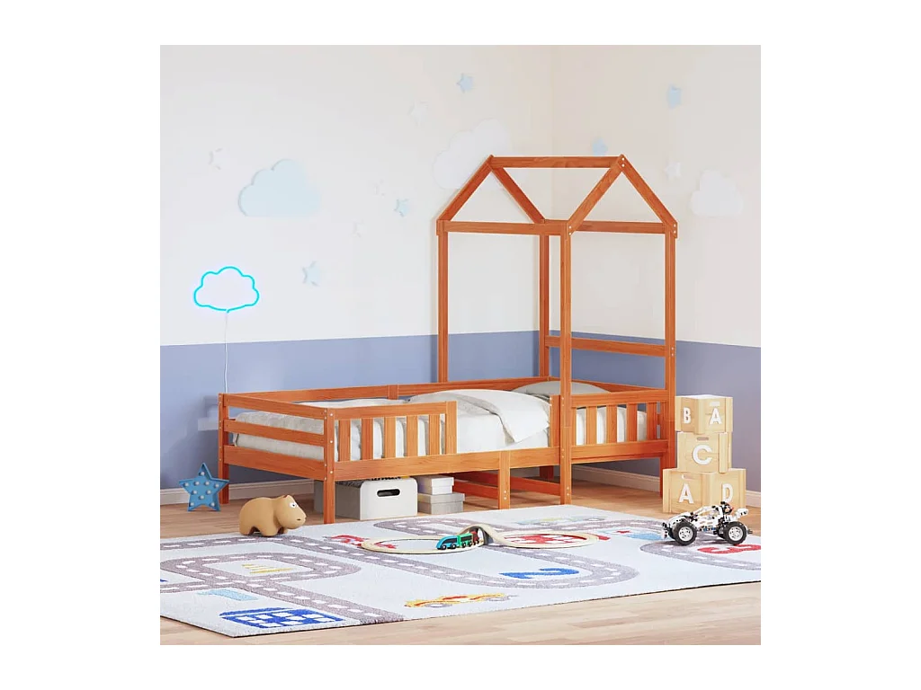 Giroletto con Tetto Cera 100x200 cm in Legno Massello di Pino