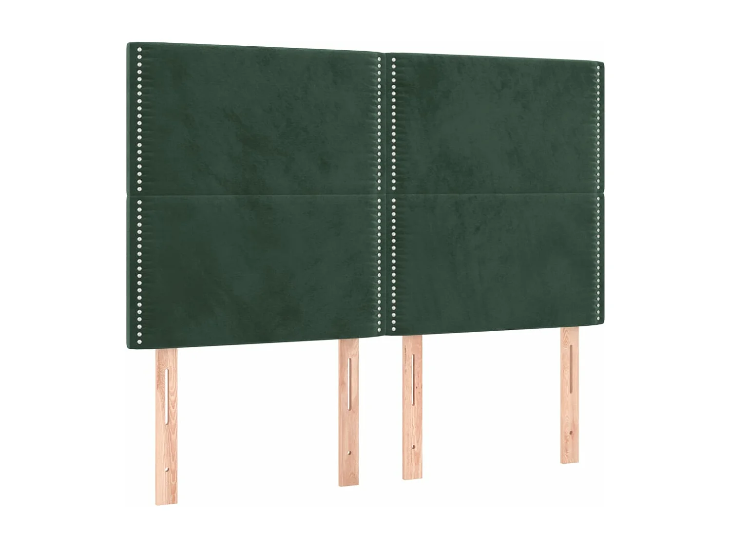 Cadre de lit sans matelas vert foncé 140x200 cm velours