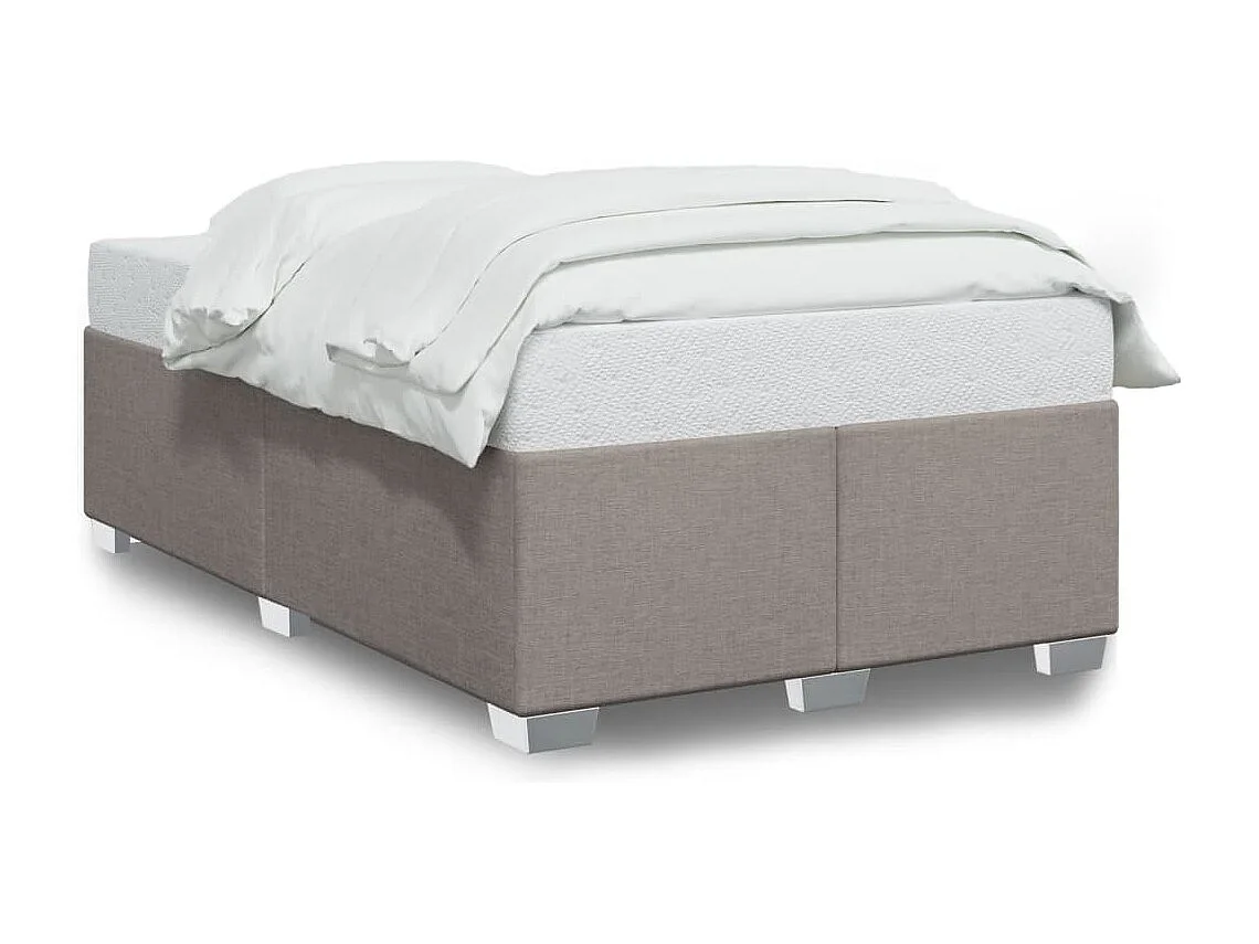 Cadre de lit sans matelas taupe 120x200 cm tissu