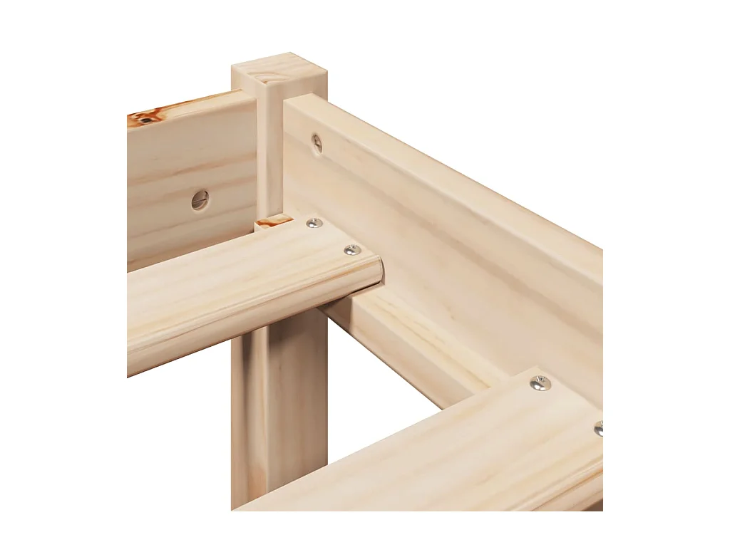 Bedframe zonder matras massief grenenhout 150x200 cm