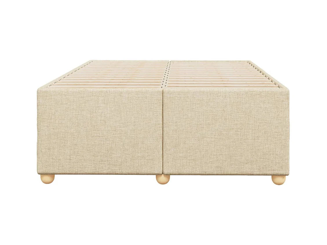 Estrutura de cama sem colchão 120x200 cm tecido cor creme