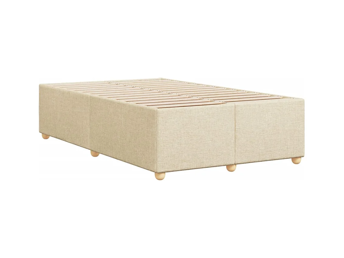 Estrutura de cama sem colchão 120x200 cm tecido cor creme