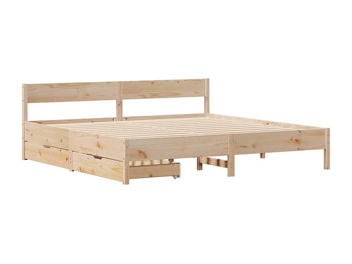 Bedframe zonder matras massief grenenhout 180x200 cm