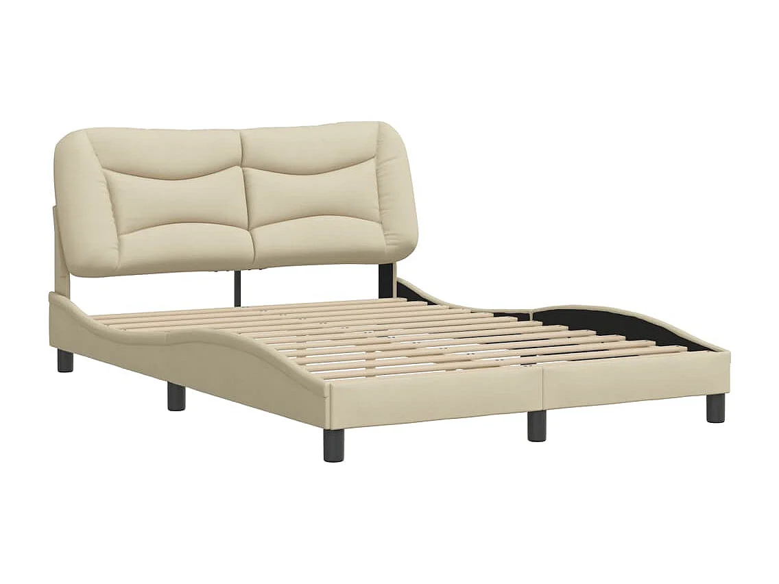 Giroletto senza Materasso Crema 140x200 cm in Tessuto