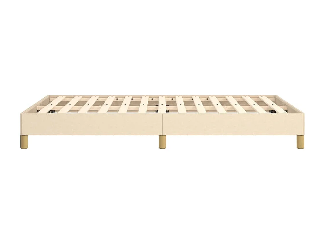 Cadre de lit sans matelas crème 120x190 cm tissu