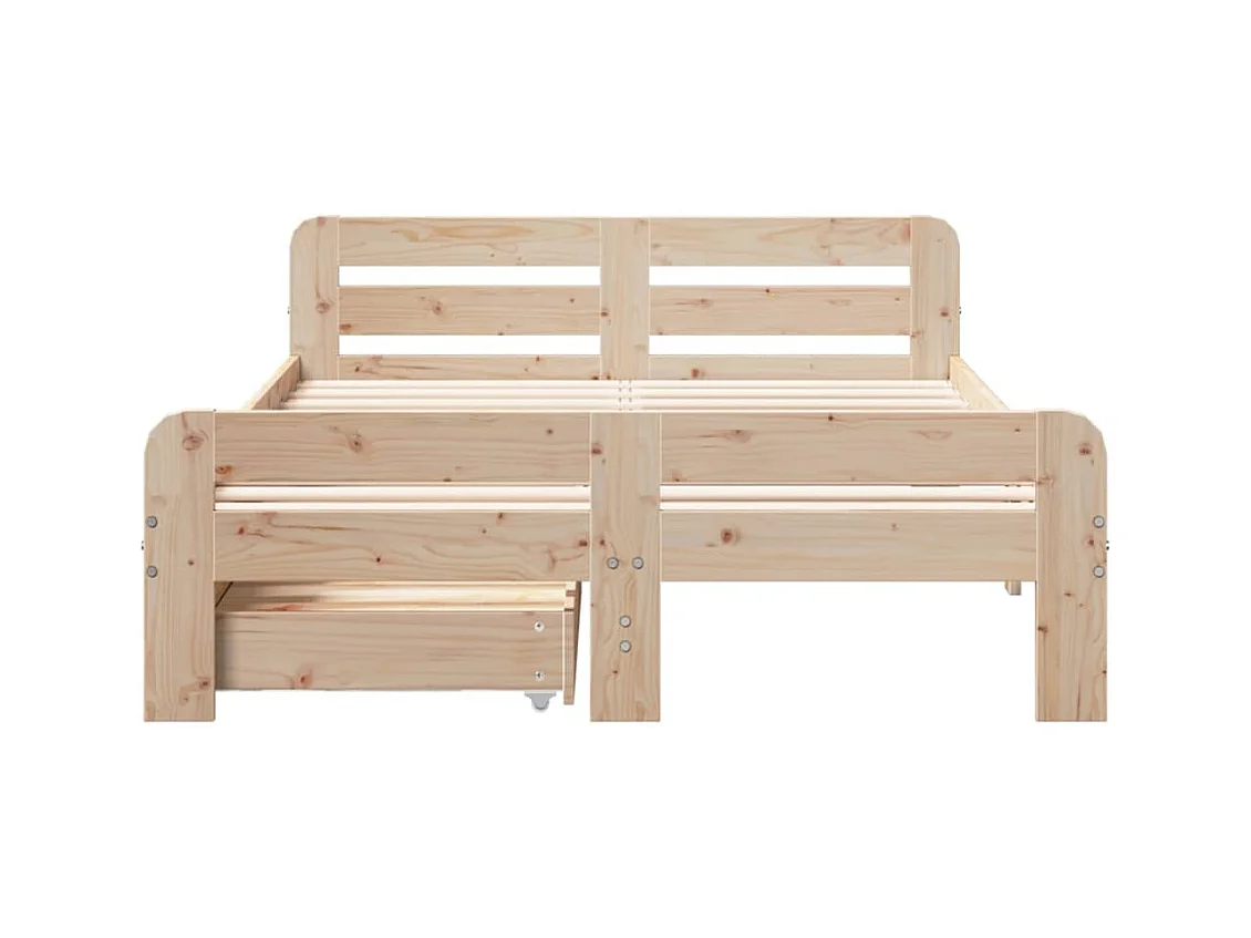 Cadre de lit sans matelas 120x200 cm bois de pin massif