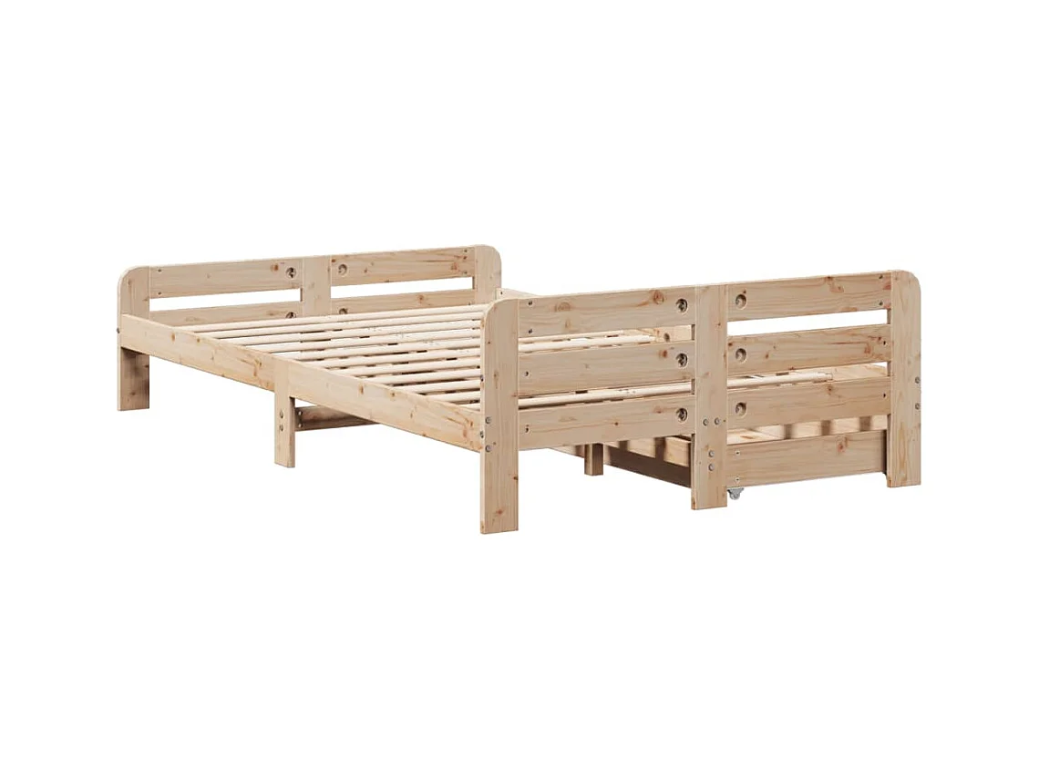 Cadre de lit sans matelas 120x200 cm bois de pin massif