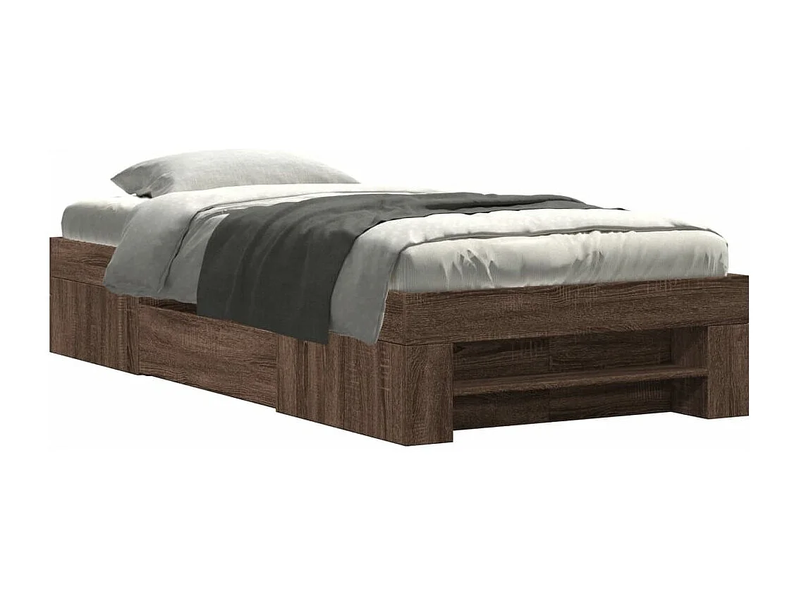 Cadre de lit sans matelas chêne marron 100x200 cm
