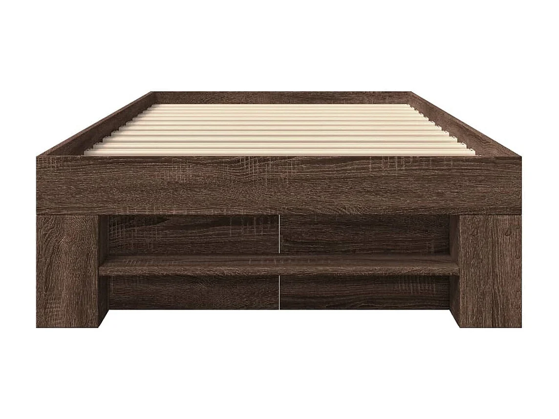 Cadre de lit sans matelas chêne marron 100x200 cm