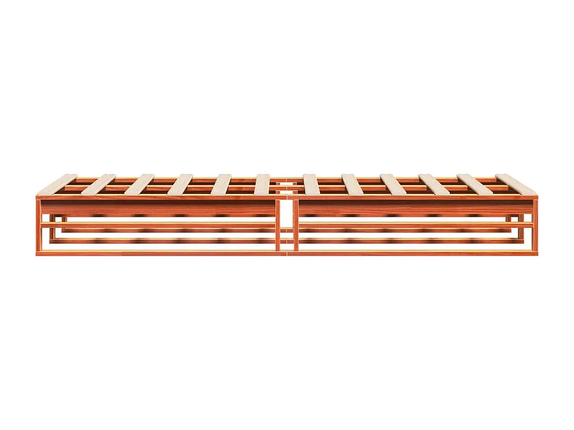 Letto senza Materasso Marrone Cera 90x200 cm Legno di Pino