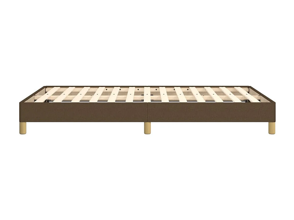 Estrutura de cama 120x190 cm tecido castanho-escuro