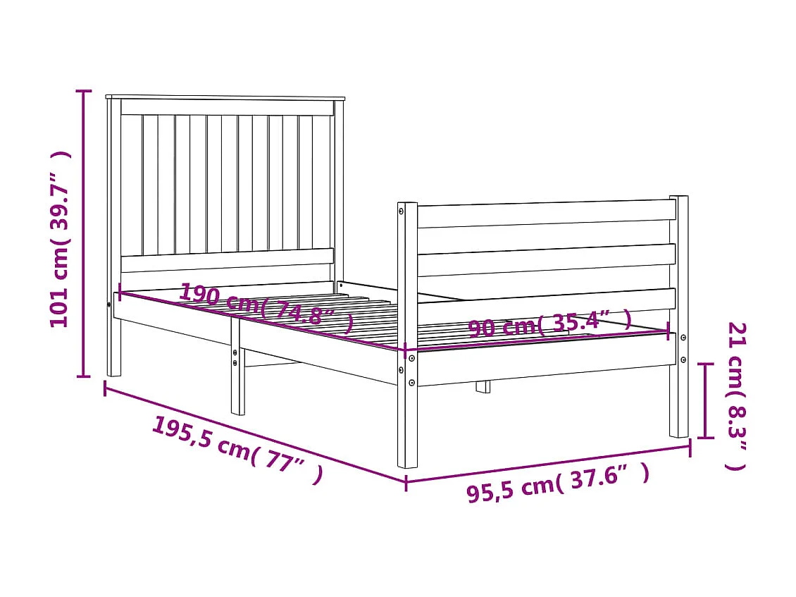 Cadre de lit sans matelas cappuccino 140x200 cm similicuir