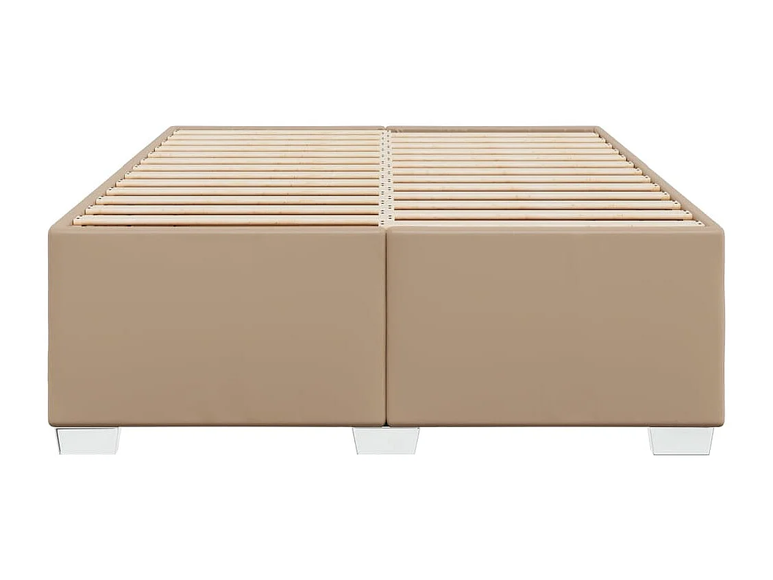 Cadre de lit sans matelas cappuccino 140x200 cm similicuir