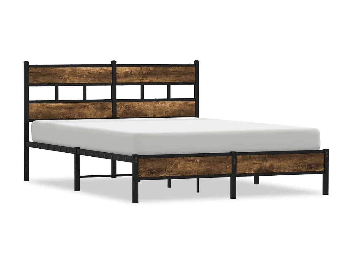 Cadre de lit sans matelas avec tête de lit 140x190 cm