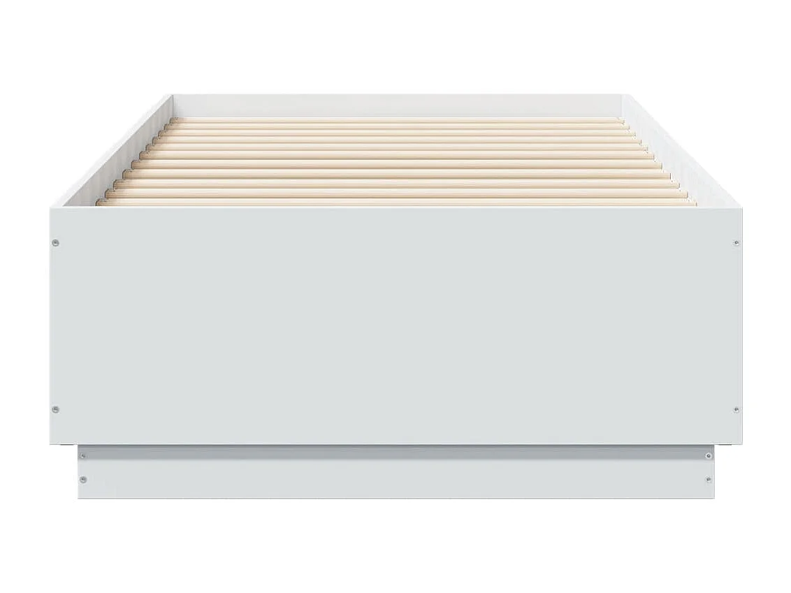 Cadre de lit sans matelas blanc 75x190 cm