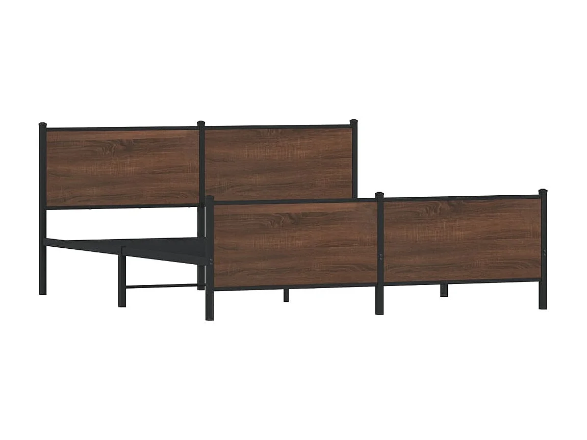 Bedframe zonder matras metaal bruin eikenkleur 180x200 cm