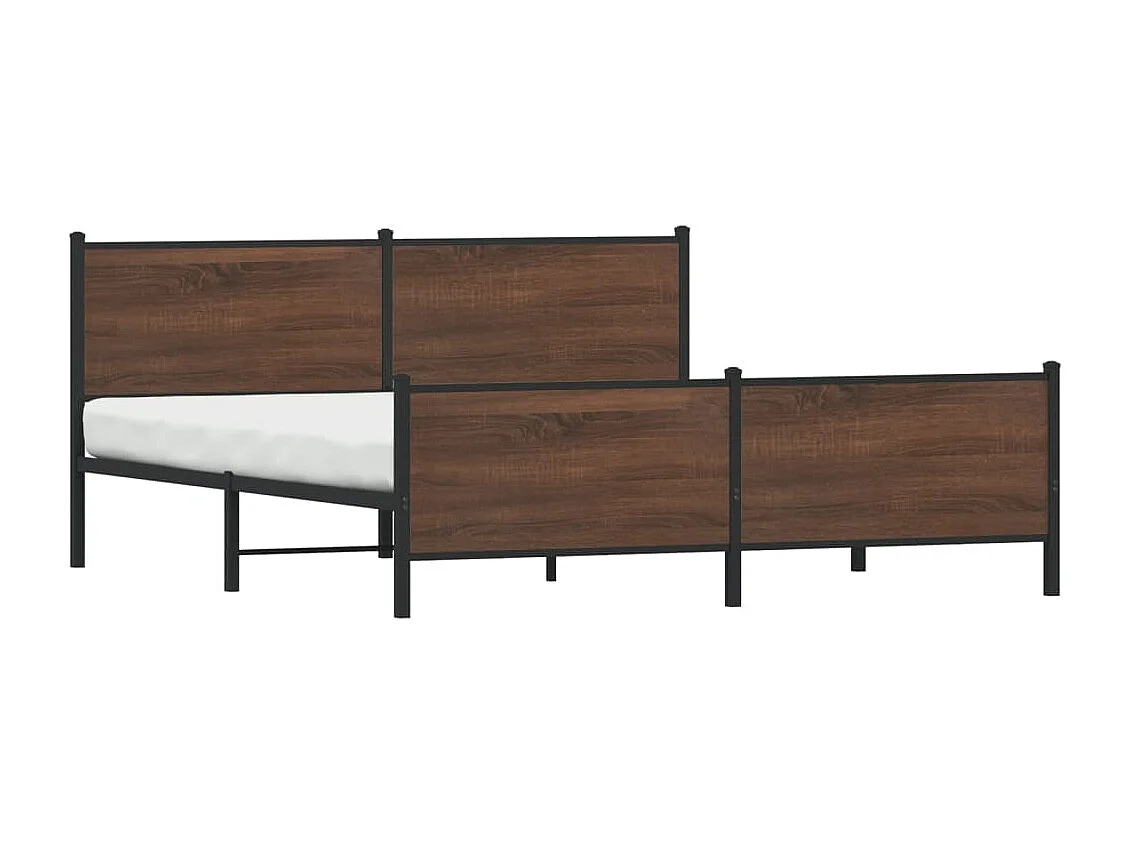 Bedframe zonder matras metaal bruin eikenkleur 180x200 cm