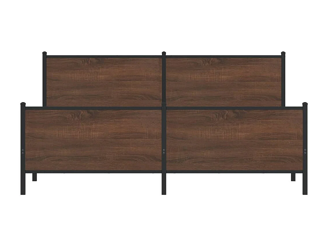 Bedframe zonder matras metaal bruin eikenkleur 180x200 cm