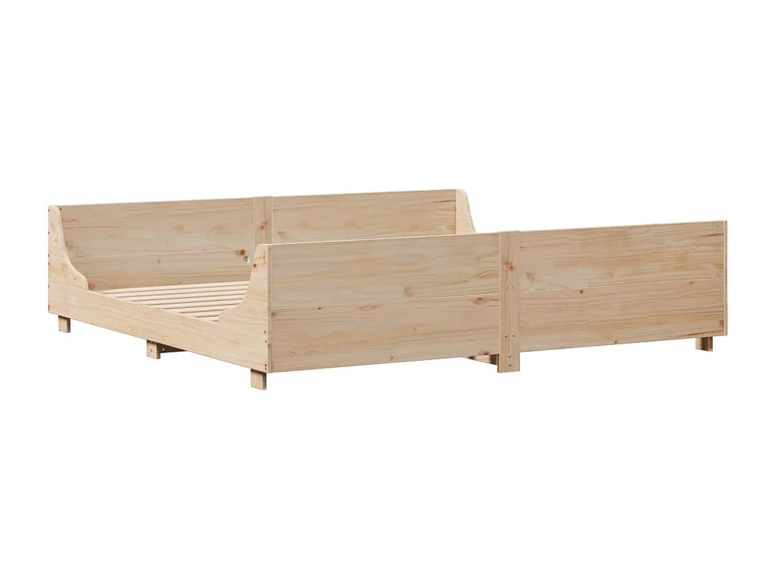 Estructura de cama sin colchón madera maciza de pino 180x200 cm