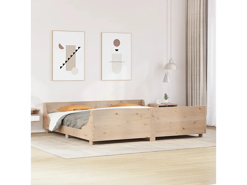 Cama sem colchão 180x200 cm madeira de pinho maciça