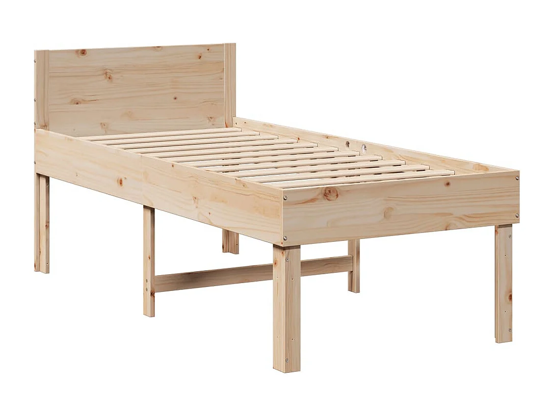 Cadre de lit sans matelas 90x190 cm bois de pin massif