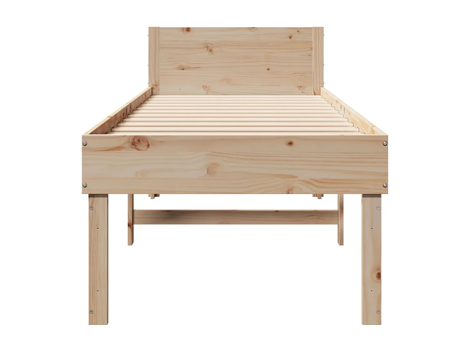 Letto senza Materasso 90x190 cm in Legno Massello di Pino