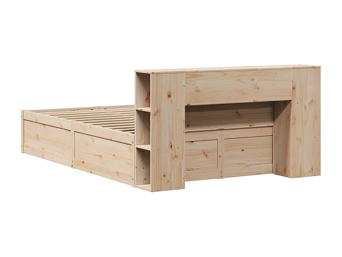 Cama sem colchão 140x190 cm madeira de pinho maciça