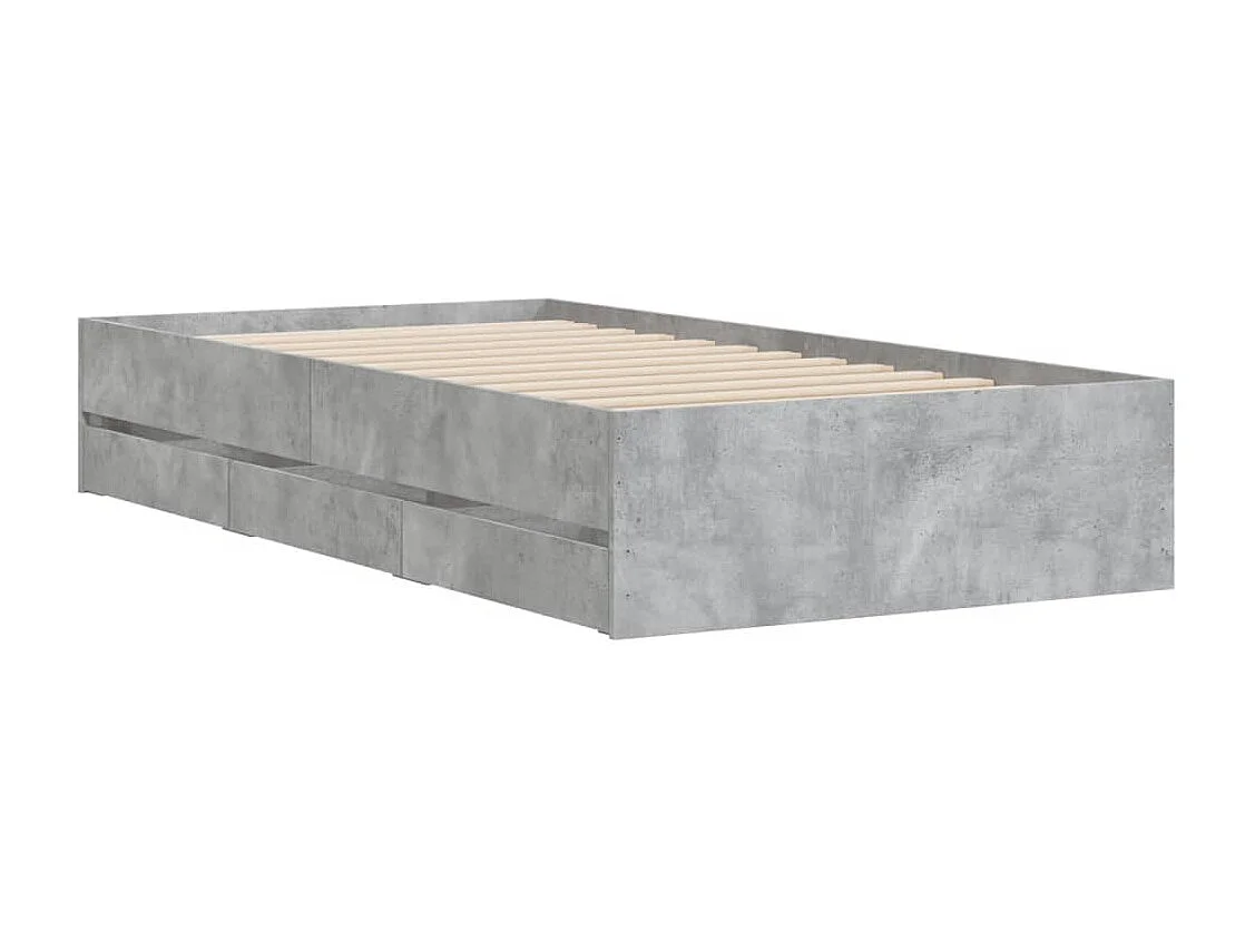 Giroletto Cassetti Grigio Cemento 100x200 cm Legno Multistrato