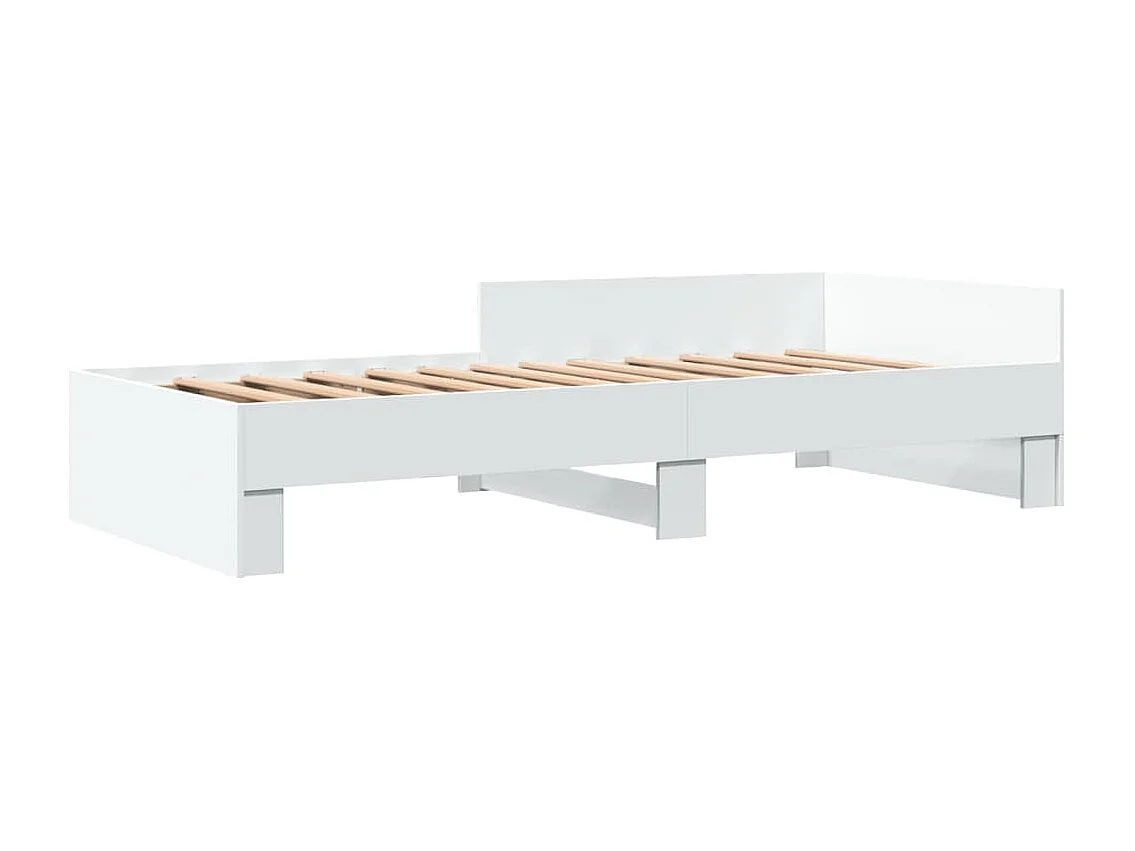 Cadre de lit sans matelas blanc 90x190 cm bois d'ingénierie