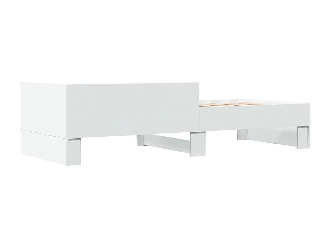 Cadre de lit sans matelas blanc 90x190 cm bois d'ingénierie