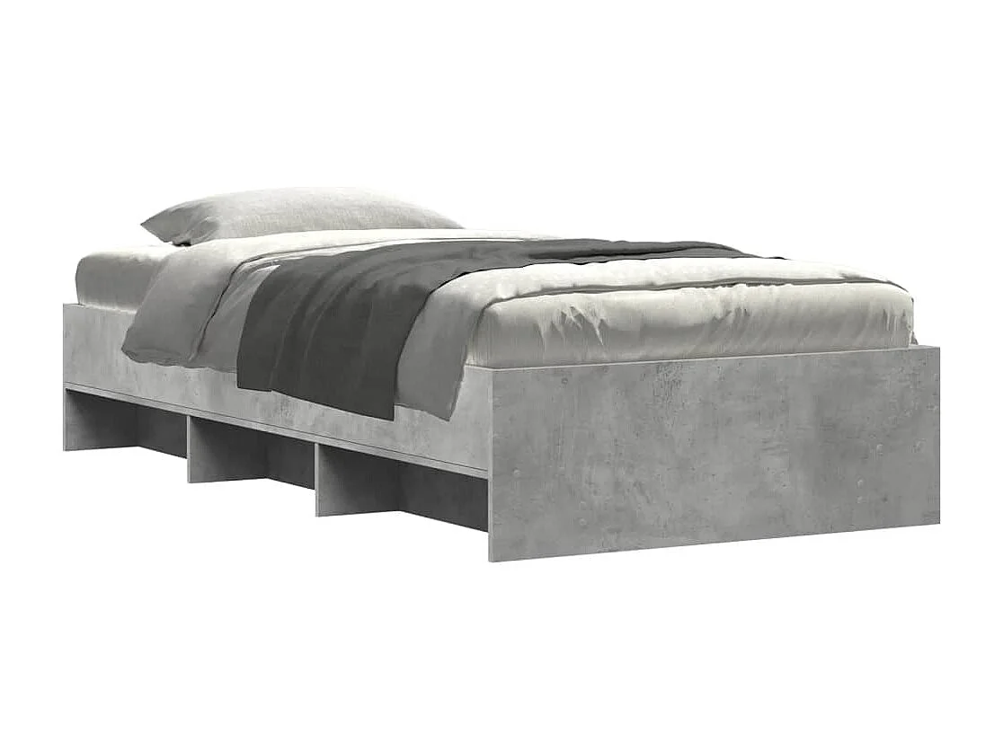 Estrutura de cama 100x200 cm derivados de madeira cinza sonoma