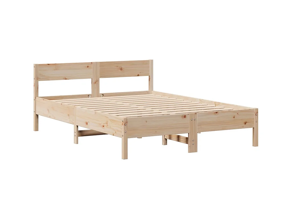 Letto senza Materasso 160x200 cm in Legno Massello di Pino